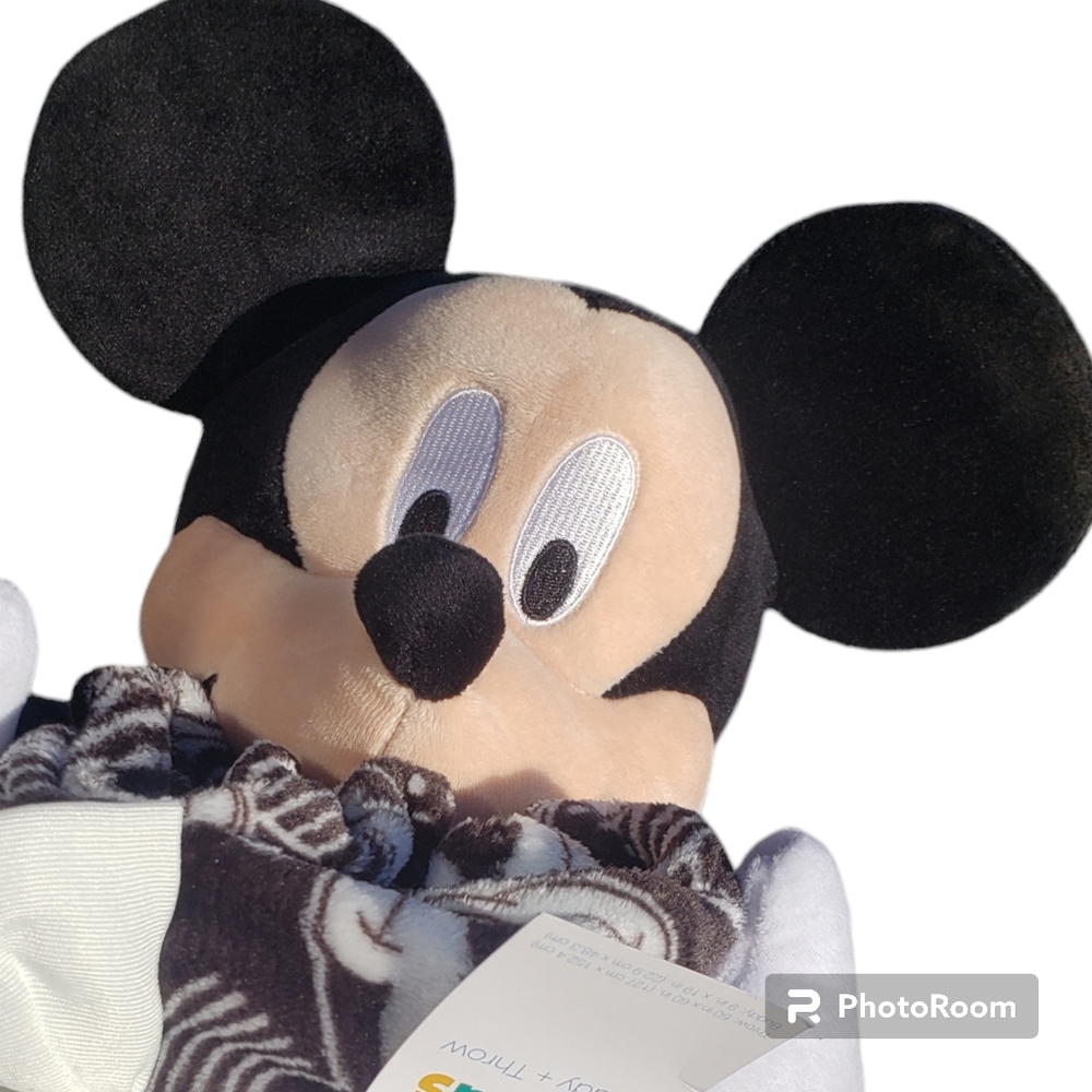 Mickey Mouse Pillow Buddy and Throw Blanket NWT - Picture 5 of 9
